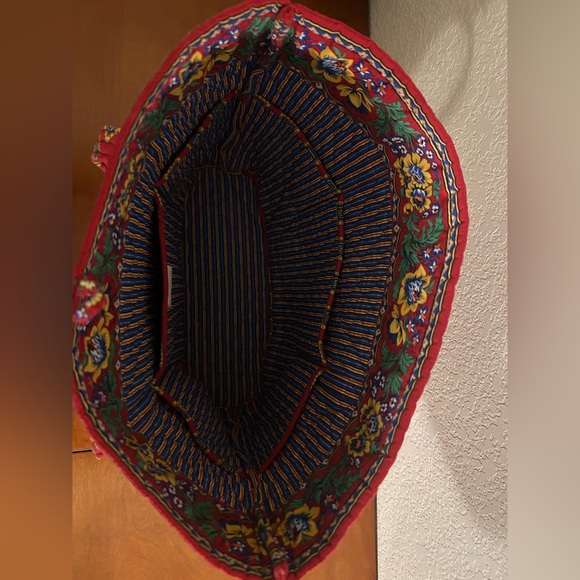 Vera Bradley Long Floral Red Tote Bag - Picture 3 of 7